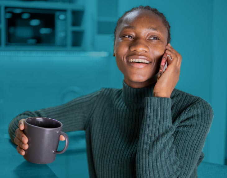 lady using a mobile phone